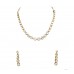 Kundan Jadau Polki Necklace Earrings Set Yellow Gold Rhodium Plated Wedding Jewelry Zircon Handmade Enamel Meena D606 
